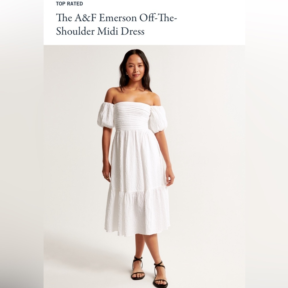 Abercrombie off the shoulder Emerson midi dress